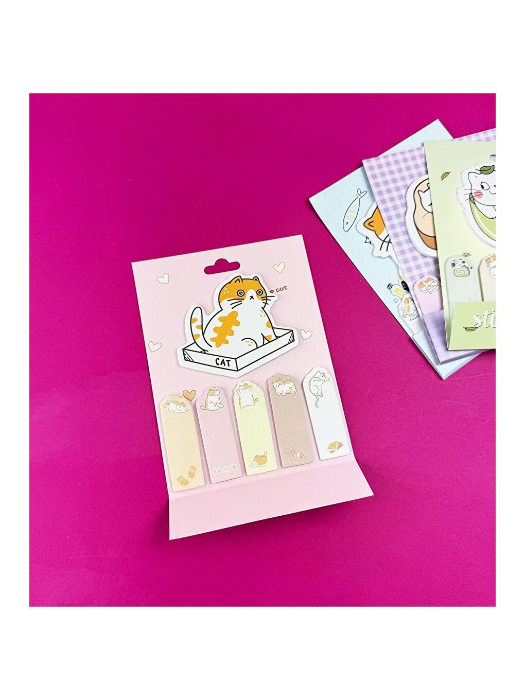 Sevimli Kedi Tasarımlı Post it-6