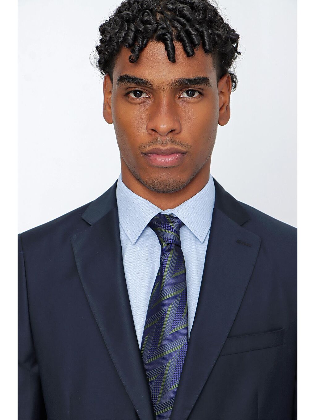 Lacivert Düz Gabardin Mono Yaka 2 Düğme 6 Drop Comfort Fit Basic Takım Elbise 1001250009_206-3