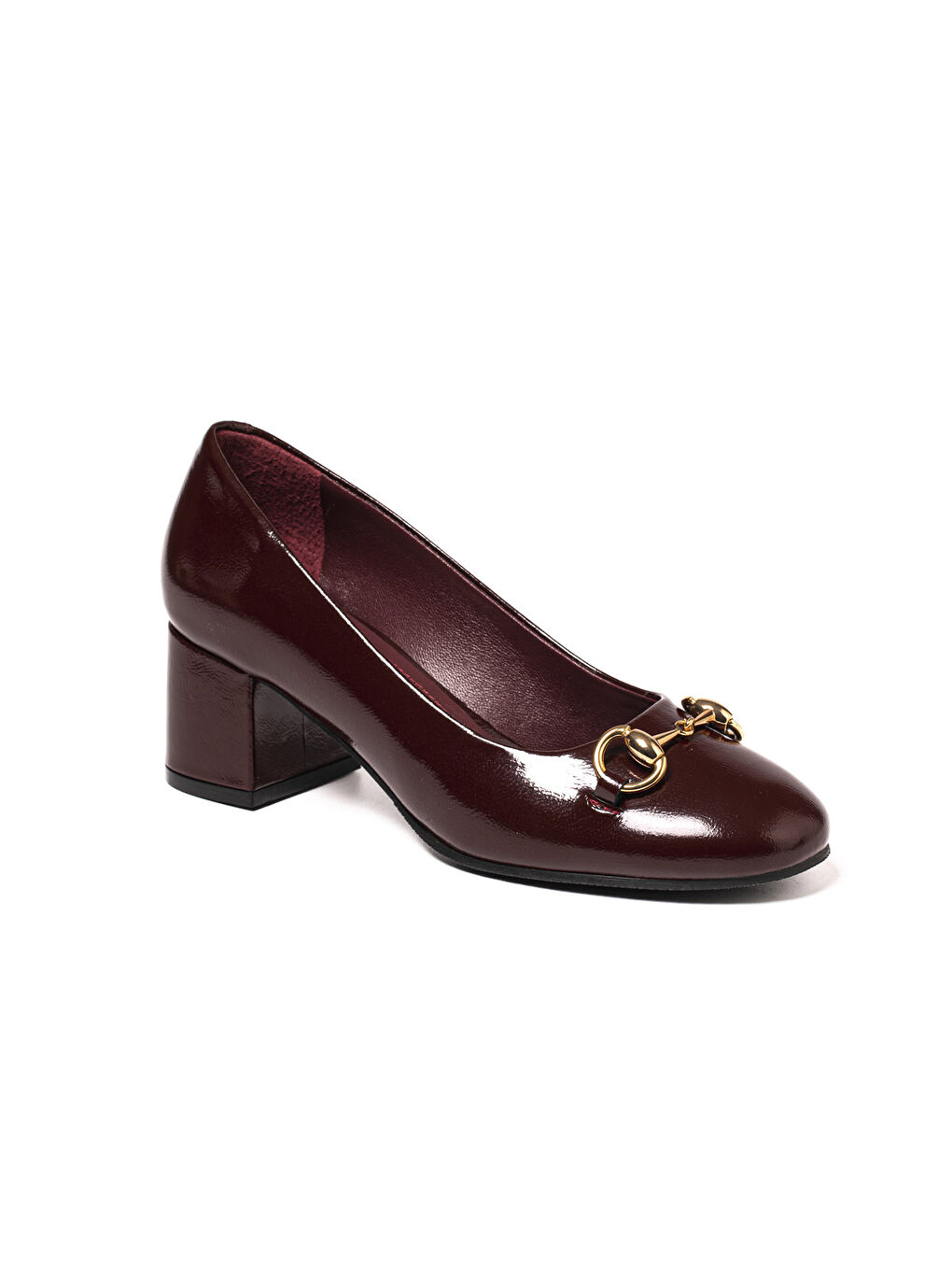 Bordo Kadın Topuklu/ Stiletto 645 10 Patent Leather Wrinkled-1