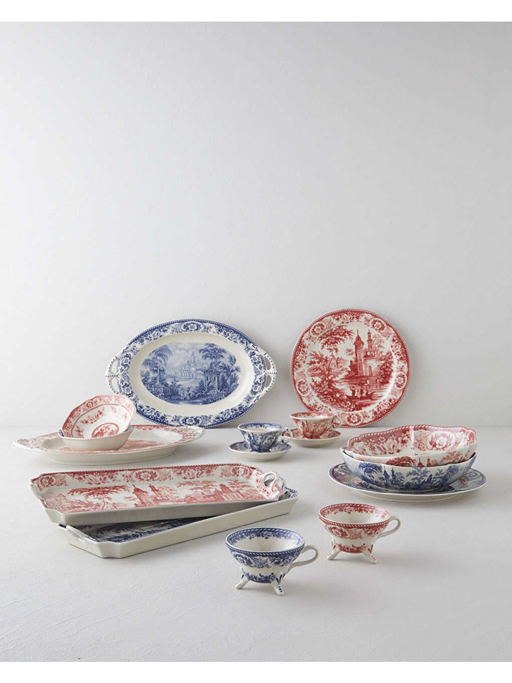 Preston Stoneware Kayık Tabak 38 cm Bordo-3