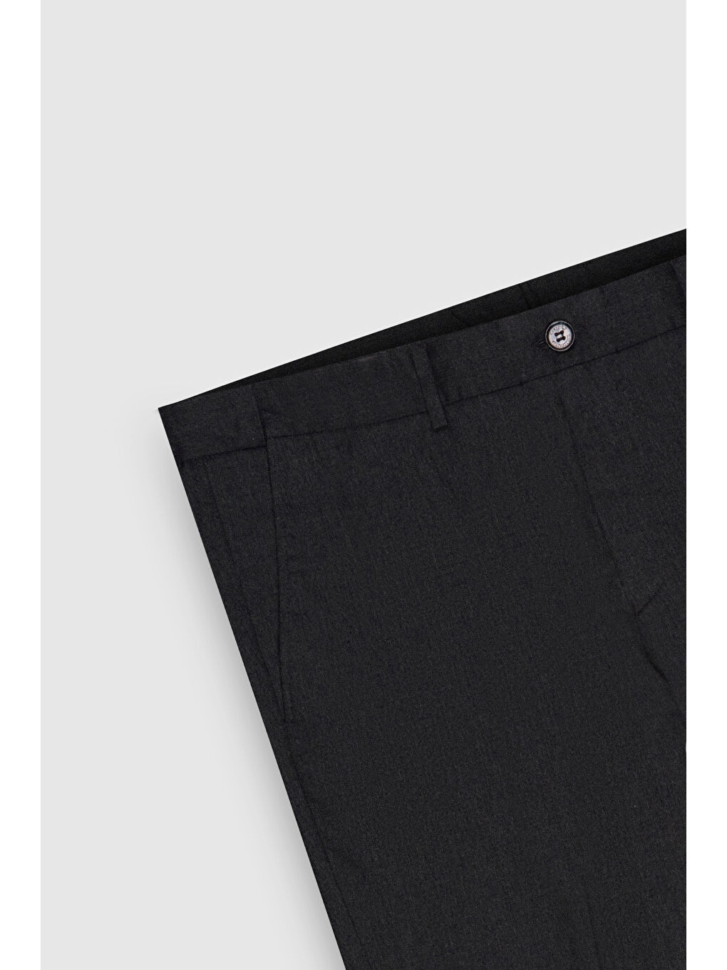 Erkek Antrasit Yünlü Flanel Slim Fit Dar Kesim Beli Gizli Lastikli Yan Cep Klasik Pantolon-7