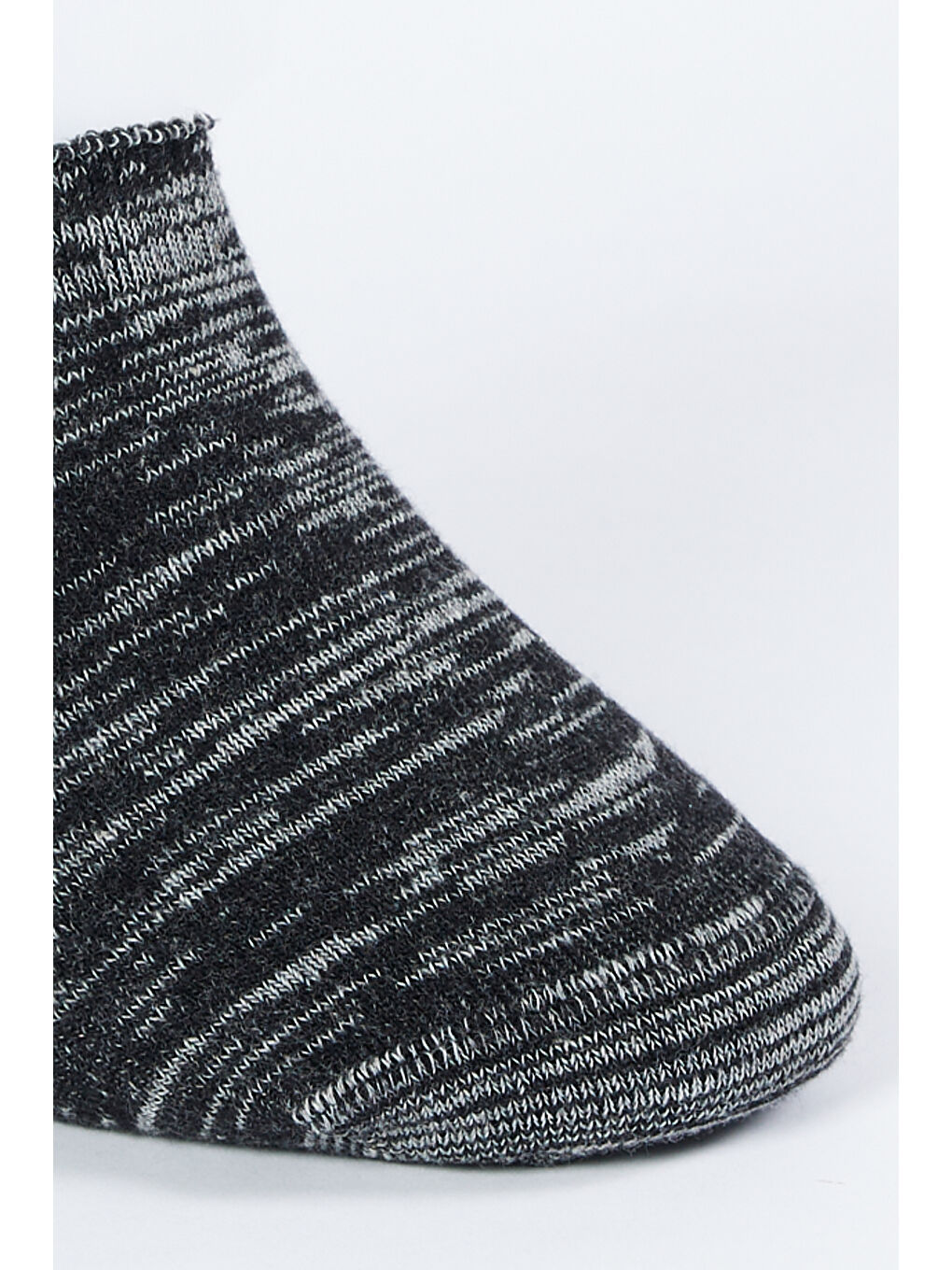 Erkek Siyah-Gri Desenli Tekli Babet Çorap-1