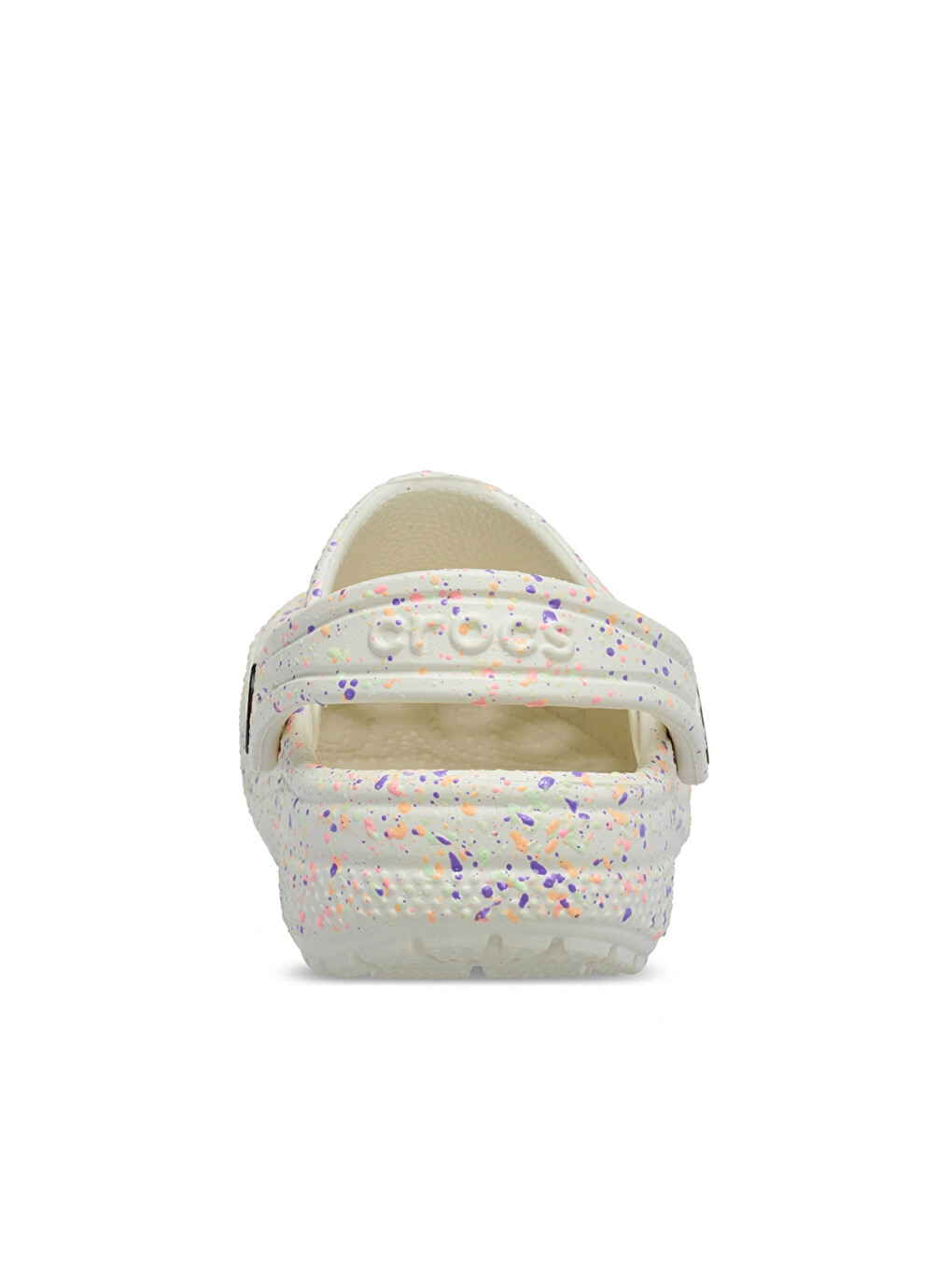 Classic Glow Paint Splatter Clog Çocuk Bej Terlik-3