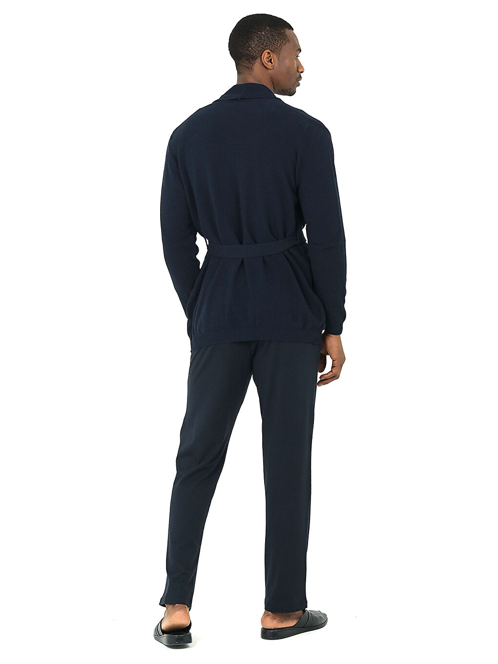 Lacivert Classic Pijama Triko Rob Set 3 'lü LACİ-BORDO-5