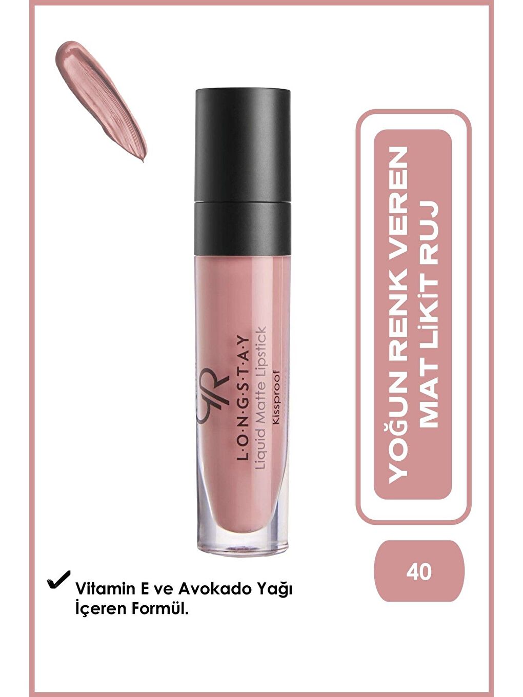 Longstay Liquid Matte Lipstick No:40 - Likit Mat Ruj