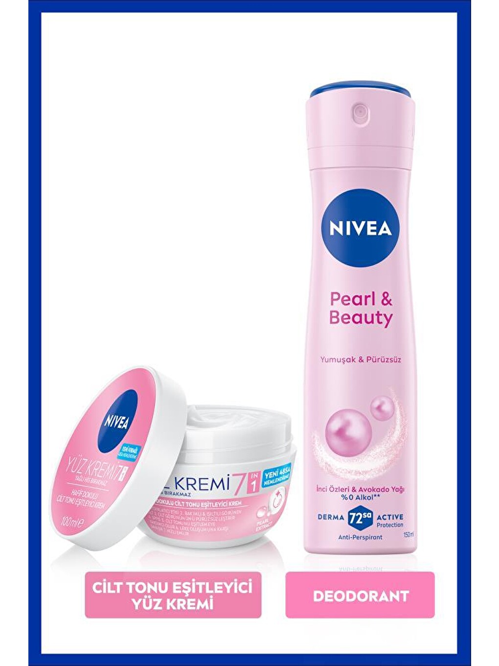 Cilt Tonu Eşitleyici Yüz Kremi 100ml Ve Sprey Deodorant Pearl&beauty 150ml, Terlemeye Karşı Koruma