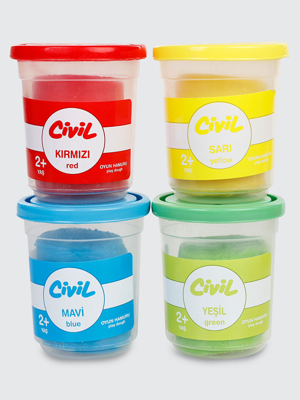 4'lü Oyun Hamuru Karışık Renkli-1