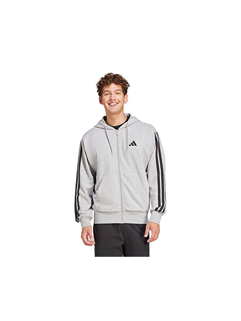 M 3s Ft Fz Hd Erkek Günlük Fermuarlı Sweatshirt Je6338gri