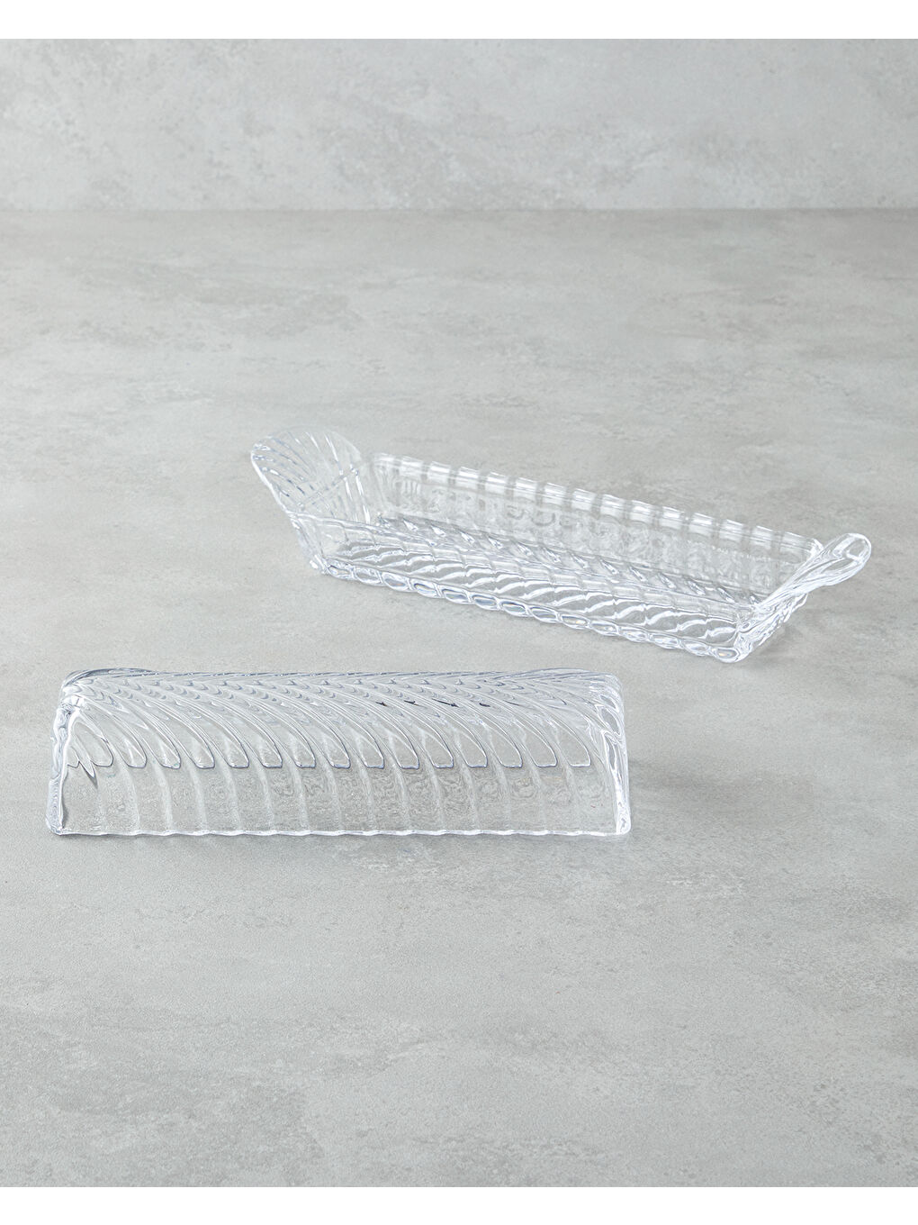 Renksiz Aura Cam Sunumluk 33x9x9 cm Şeffaf-1