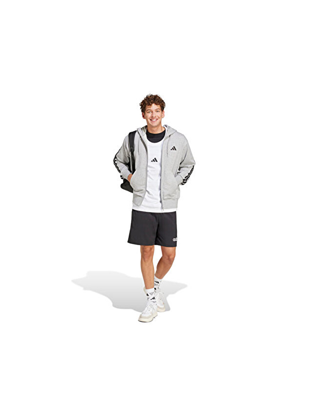M 3s Ft Fz Hd Erkek Günlük Fermuarlı Sweatshirt Je6338gri-3