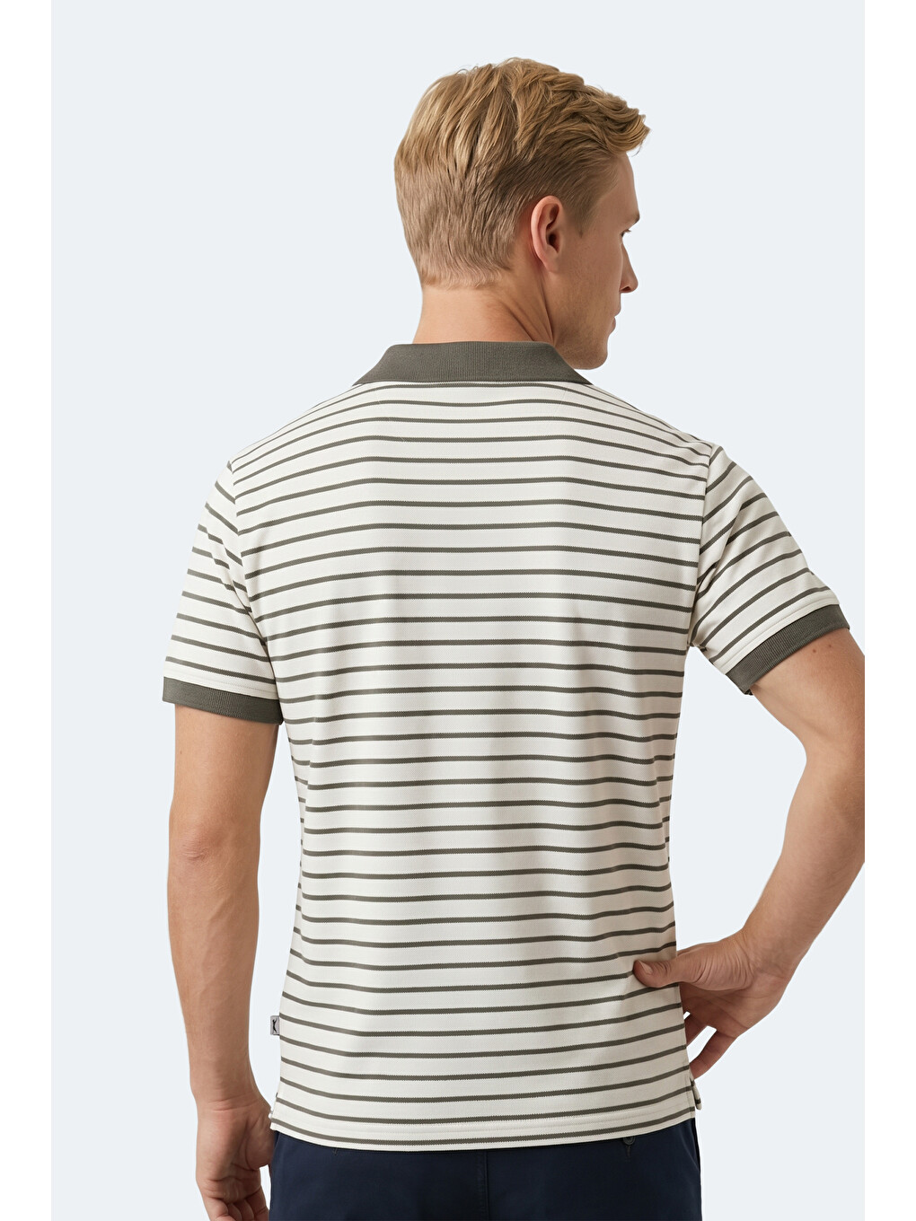 ZOLL Erkek Polo Yaka Beyaz / Yeşil Tişört-3