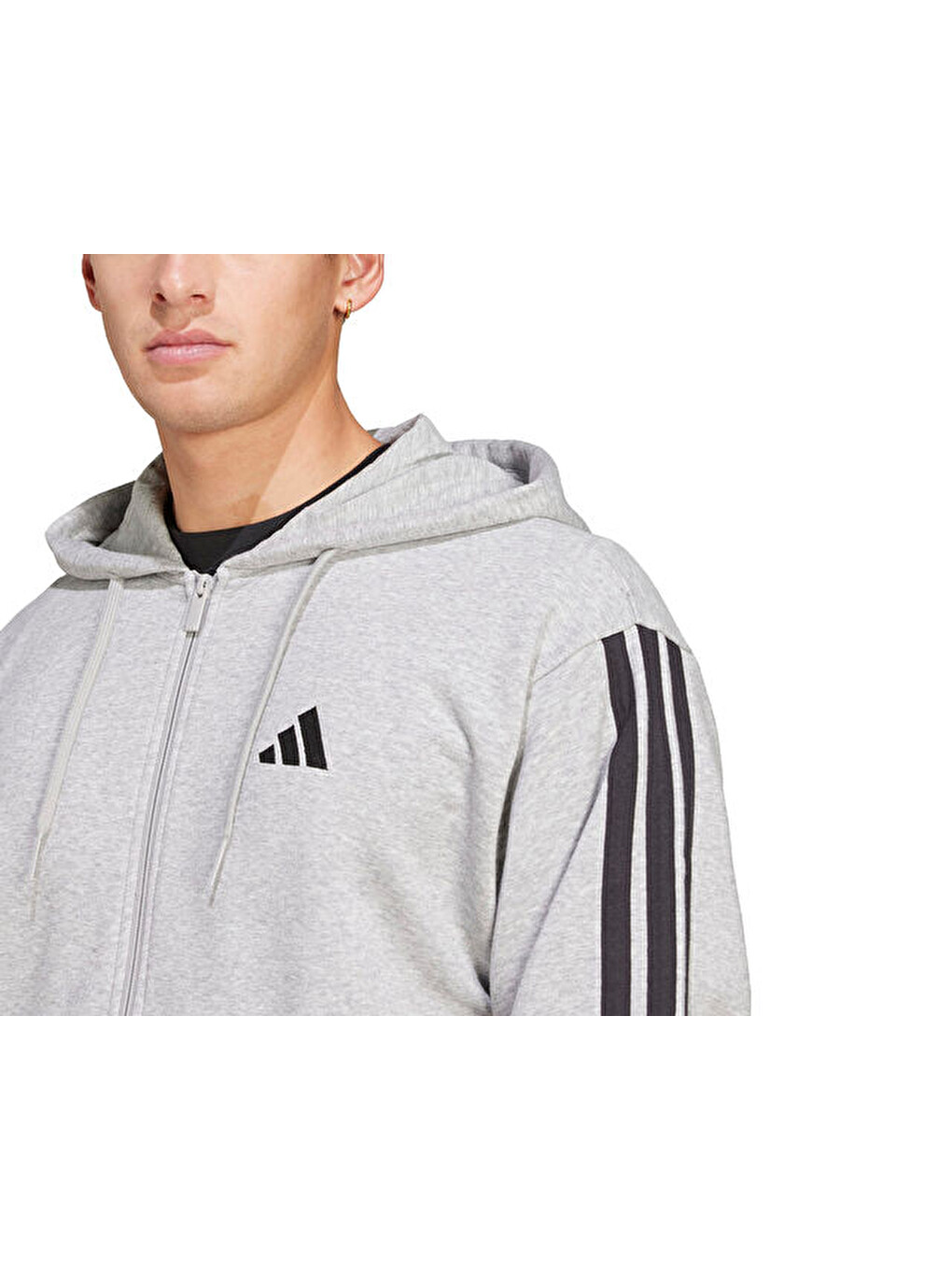 M 3s Ft Fz Hd Erkek Günlük Fermuarlı Sweatshirt Je6338gri-4
