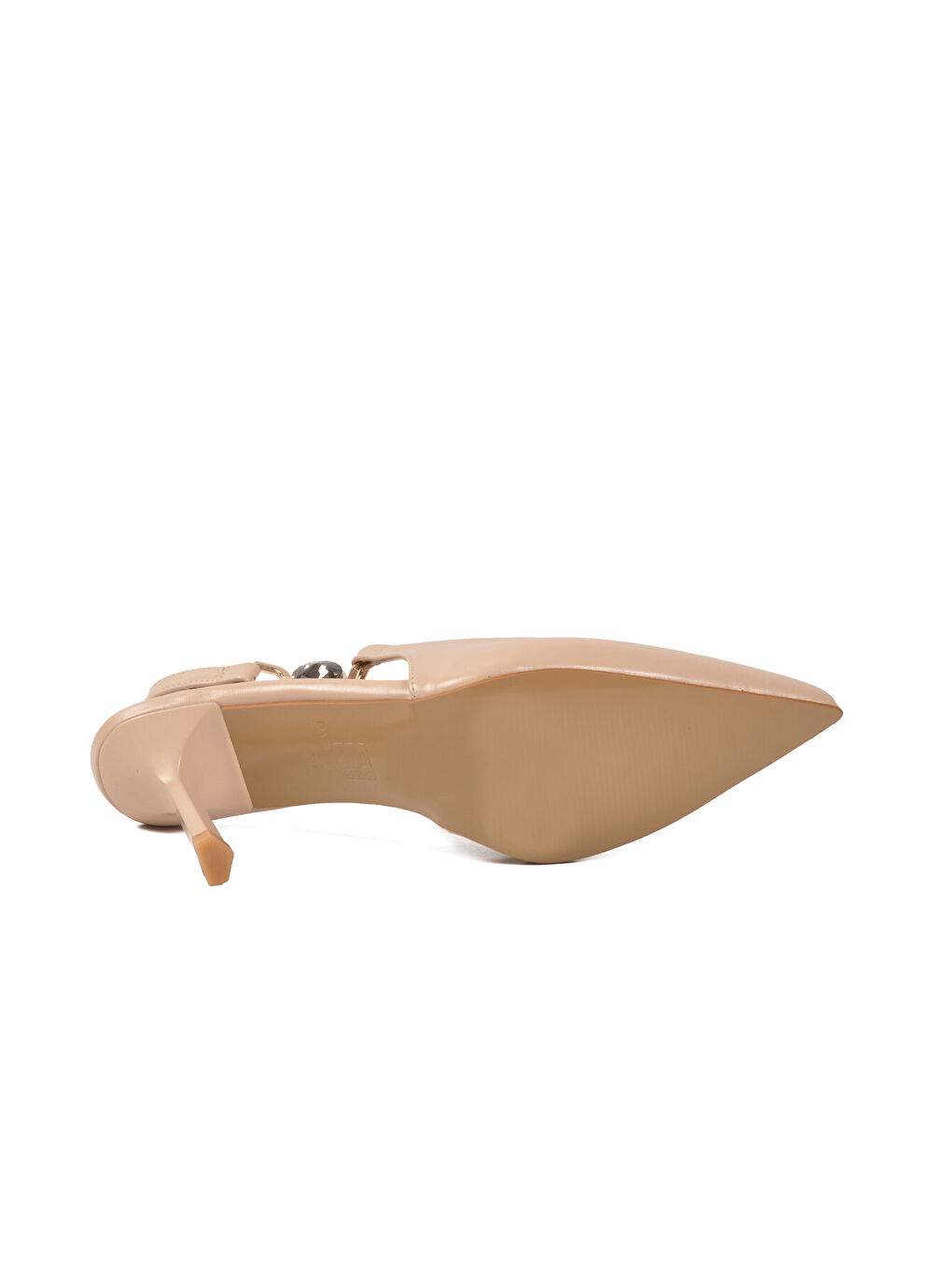 Bej Kadın İnce Topuklu Abiye Ayakkabı 312569 Z-4