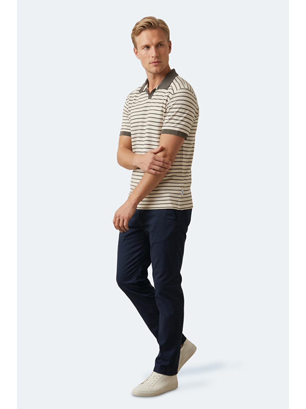 ZOLL Erkek Polo Yaka Beyaz / Yeşil Tişört-5