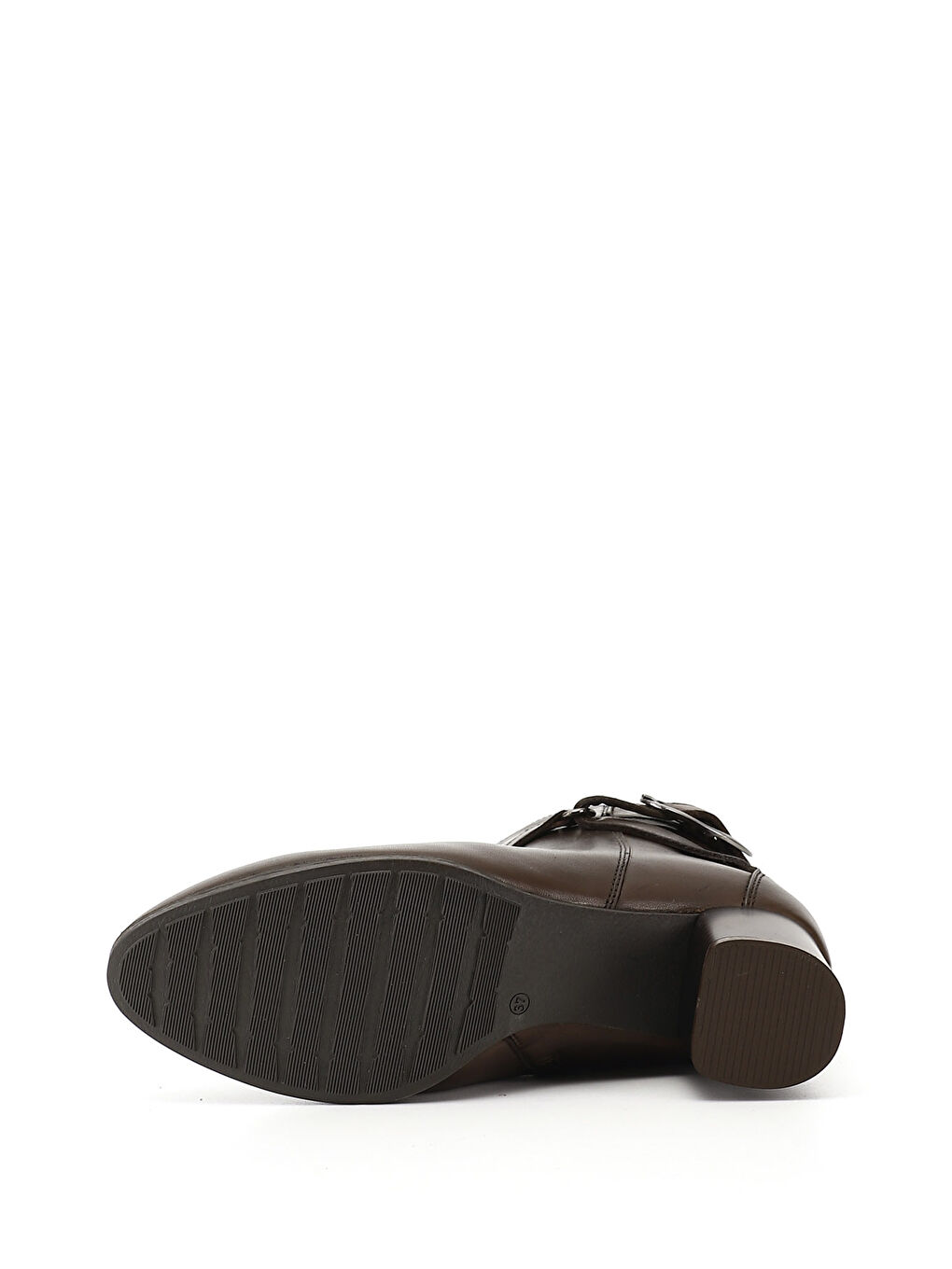 Kahverengi Kadın KAHVERENGİ Fermuarlı Kalın Topuklu Hakiki Deri Bot-4