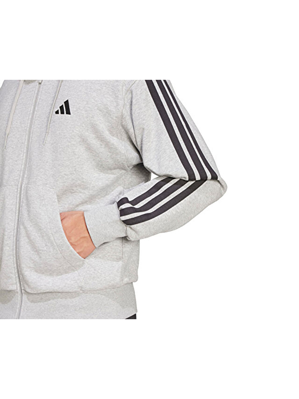 M 3s Ft Fz Hd Erkek Günlük Fermuarlı Sweatshirt Je6338gri-5