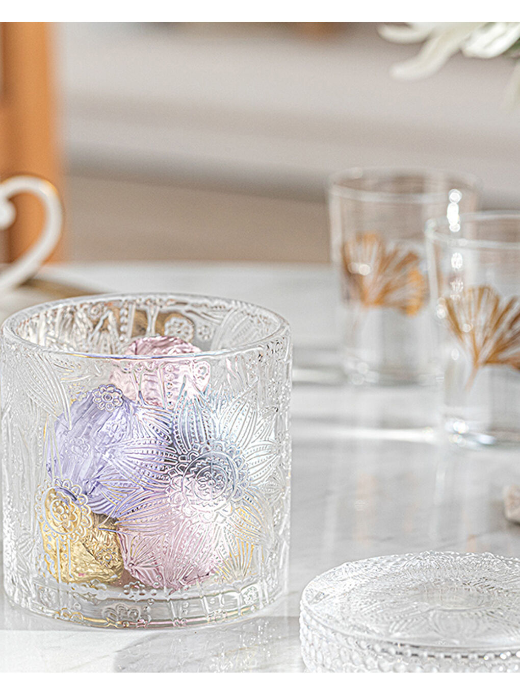 Renksiz Bloom Cam Şekerlik-1