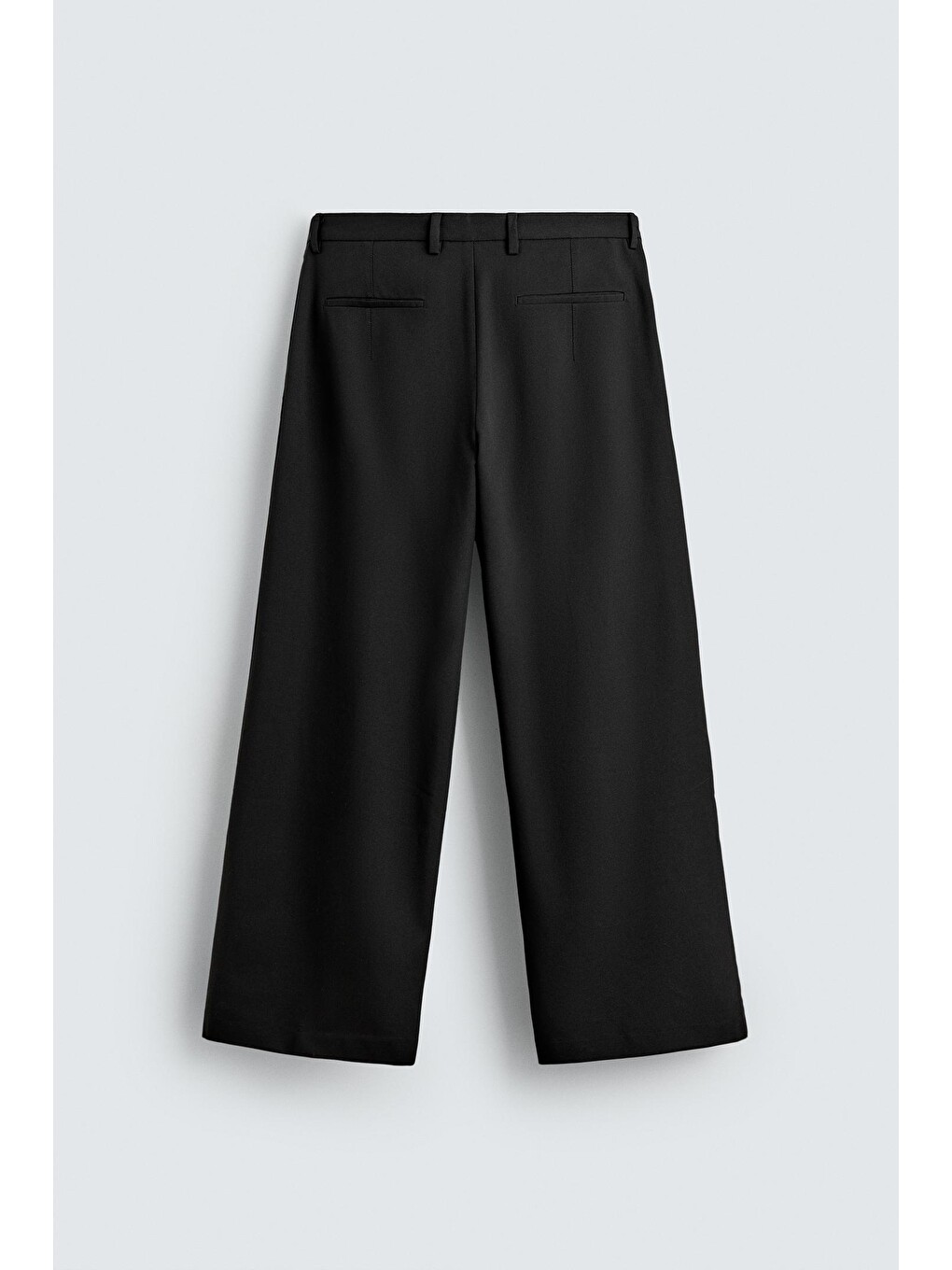 Siyah Erkek Geniş Pileli Kore Kesim Baggy Pantolon-9
