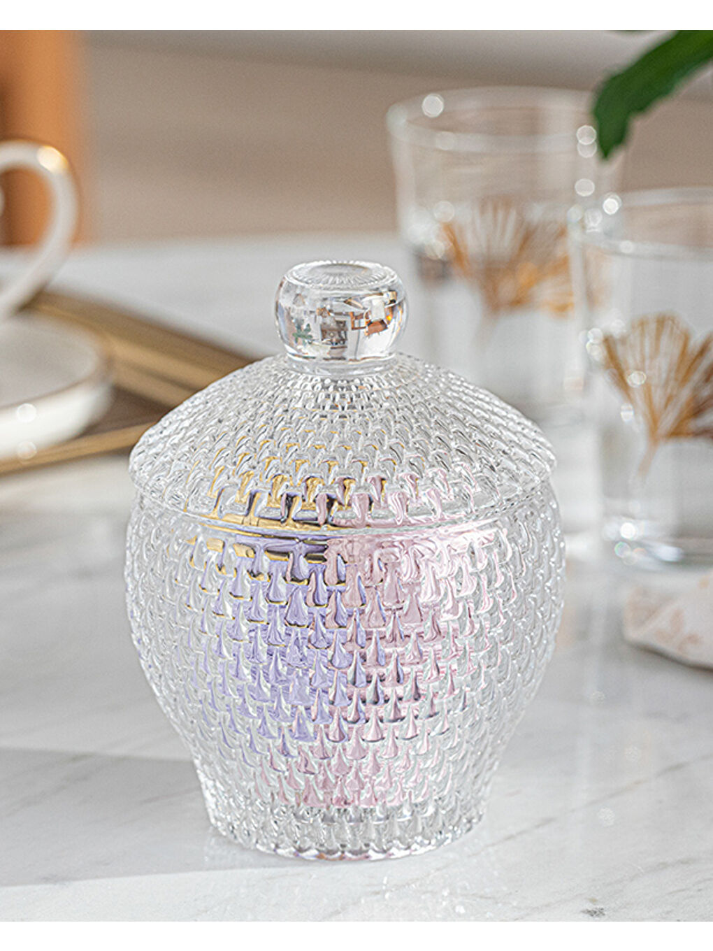 Renksiz Bella Cam Şekerlik 8x11 cm Şeffaf