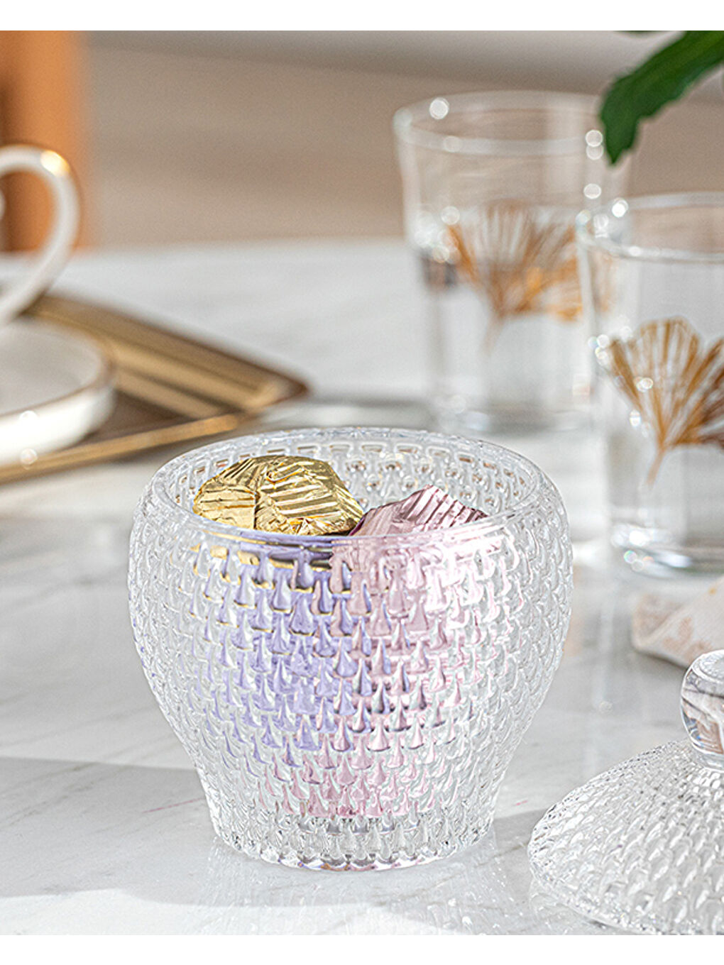 Renksiz Bella Cam Şekerlik 8x11 cm Şeffaf-1