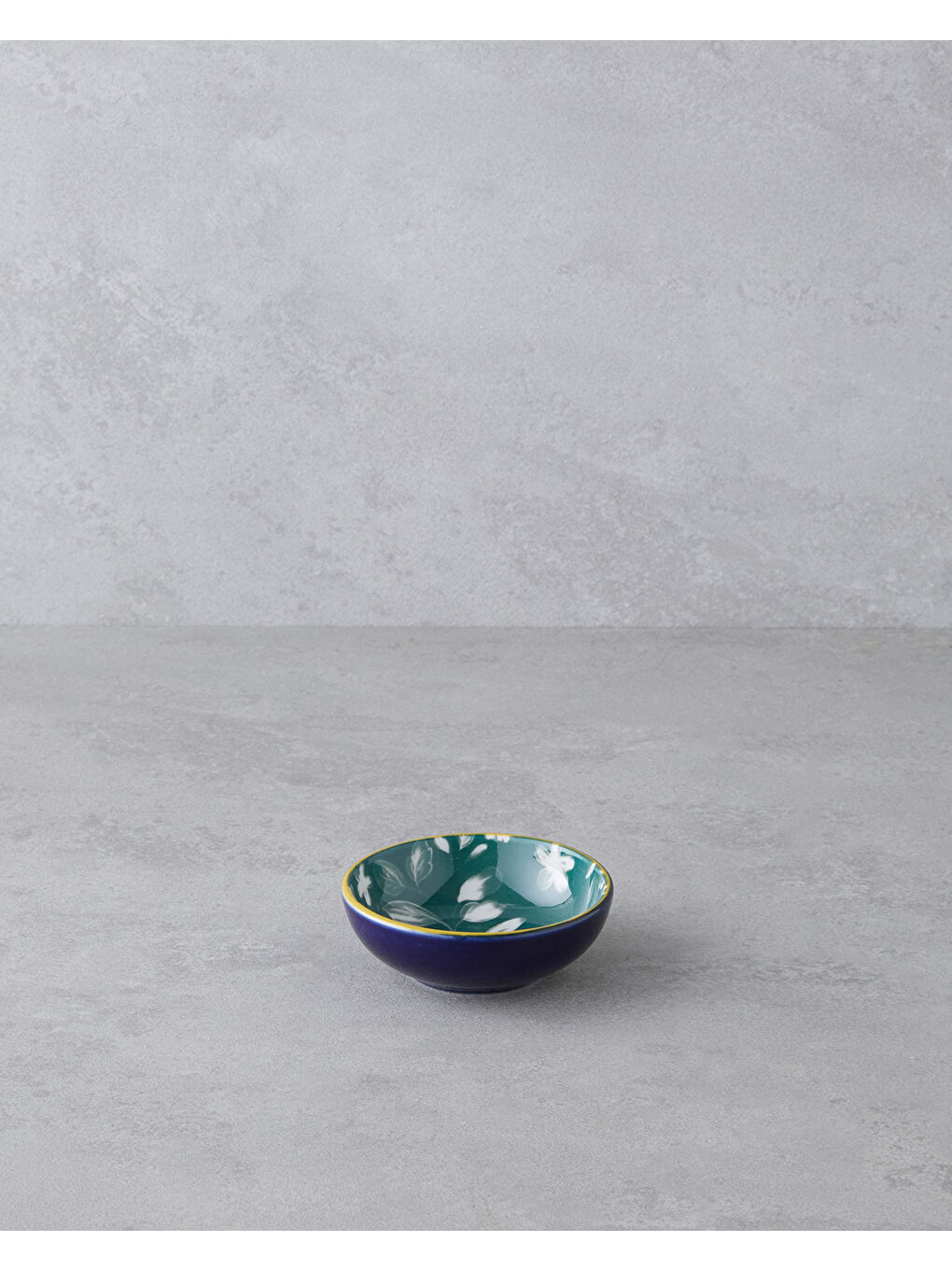 Plantopia Porselen Çerezlik 9 cm Lacivert-Yeşil