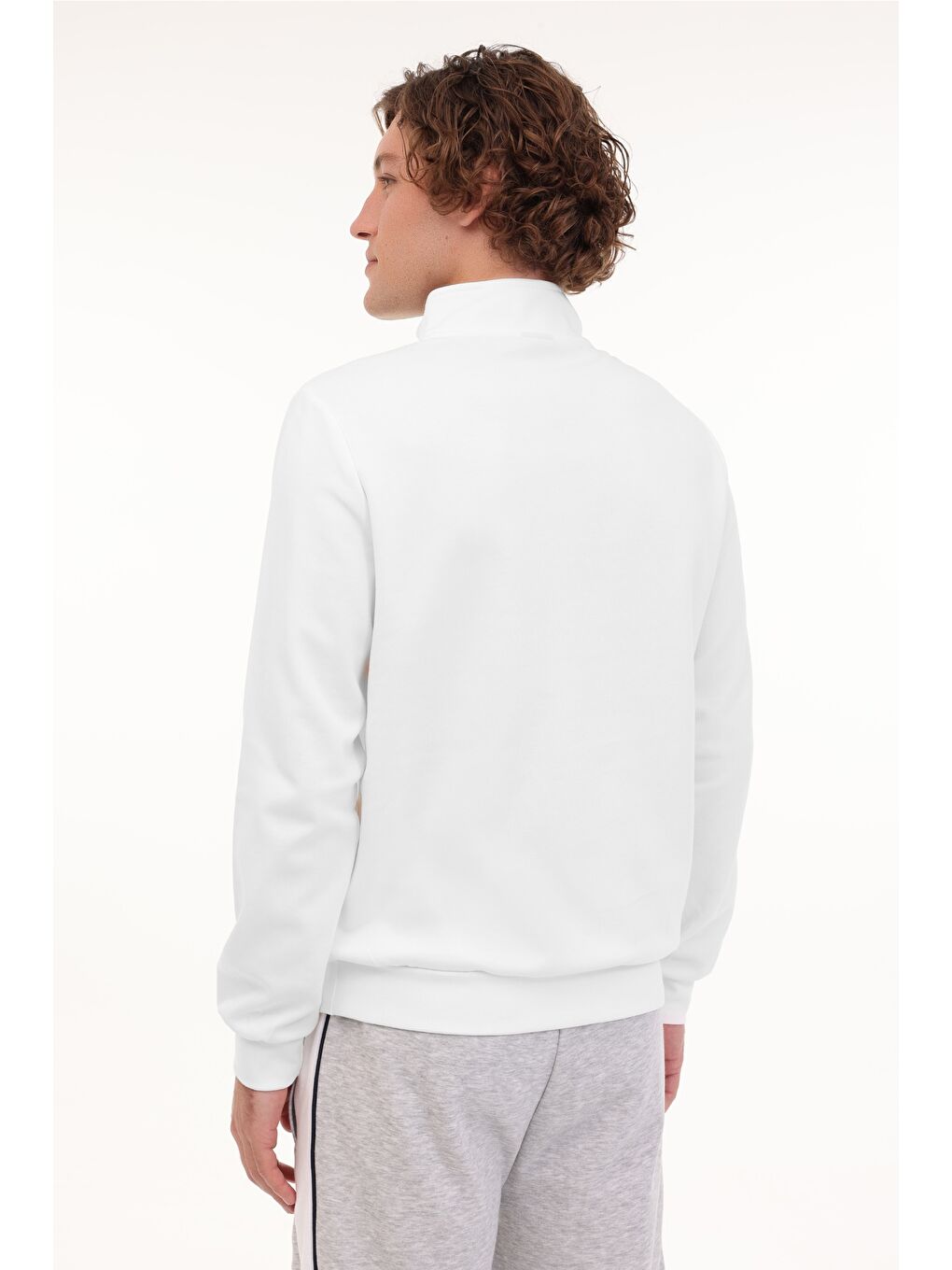 MB BS47 HZIP SW 5PR Ekru Erkek Sweatshirt-1