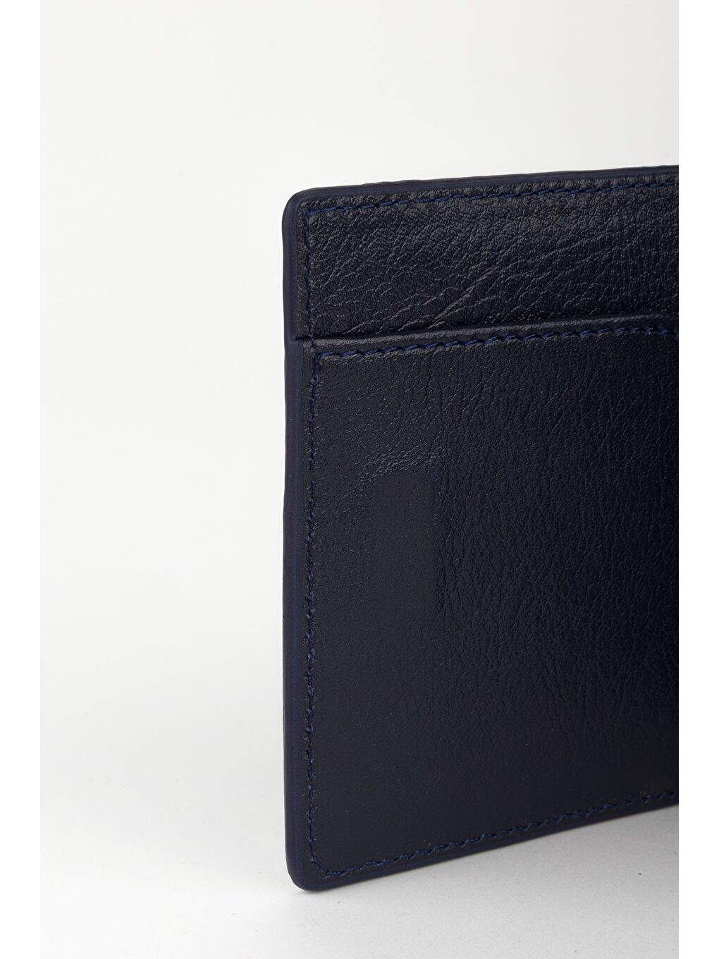 Lacivert Kutulu Hakiki Deri Slim El Portföyü Kartlık Cüzdan-2