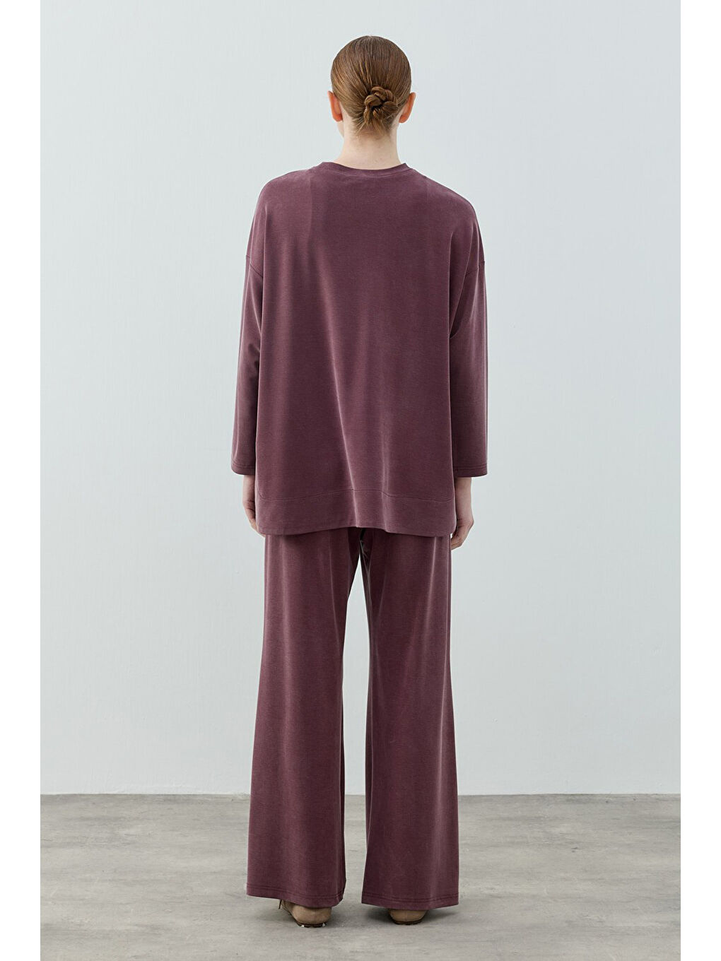 Bambu Comfi Pantolonlu Takım 1805 Bordo-2