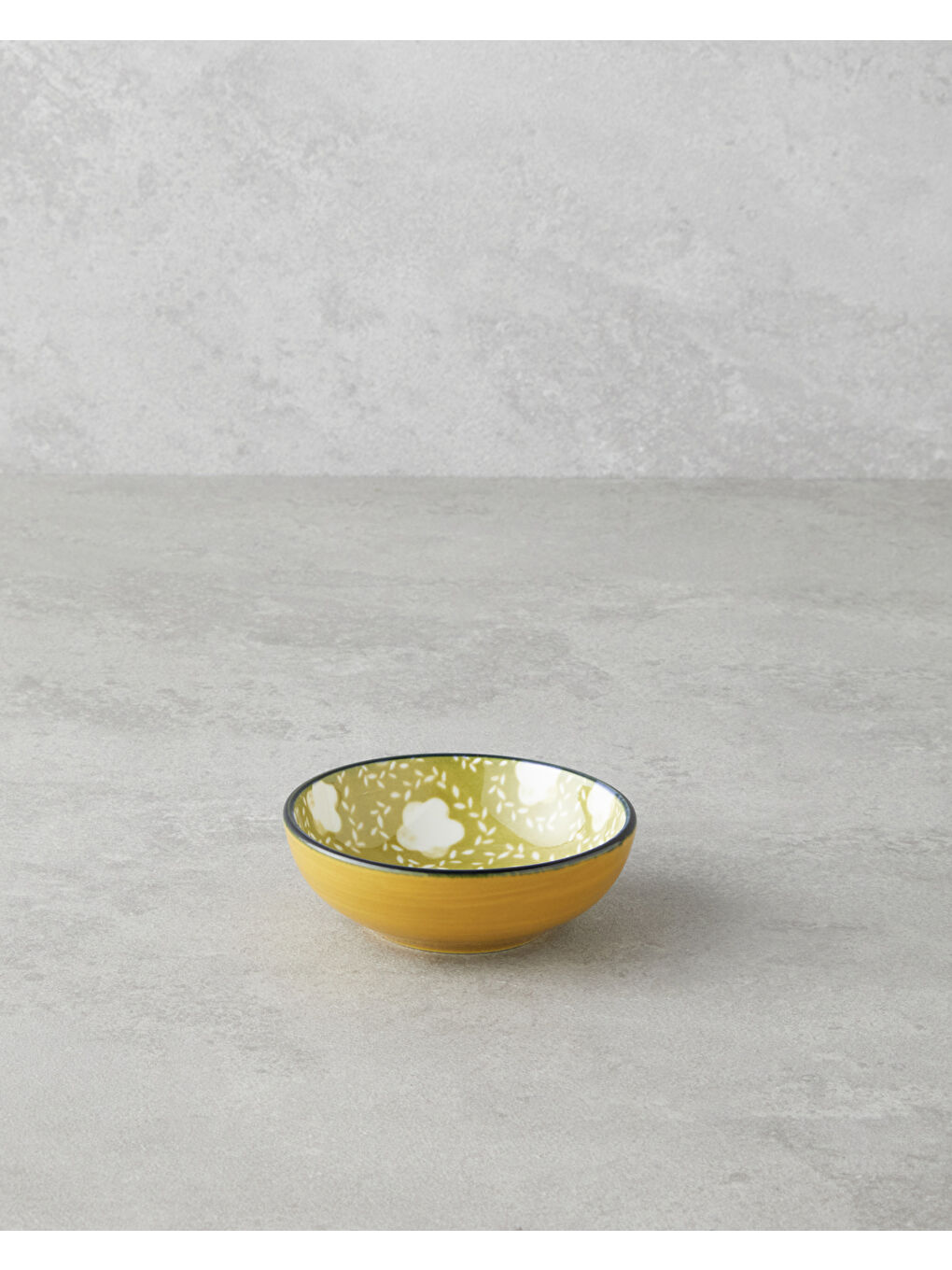 Plantopia Porselen Çerezlik 9 cm Sarı-Yeşil