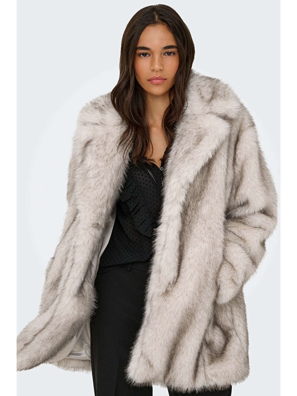 Bej Onldawn Regular Fit Kruvaze Yaka Kadın Mont 15348976-5