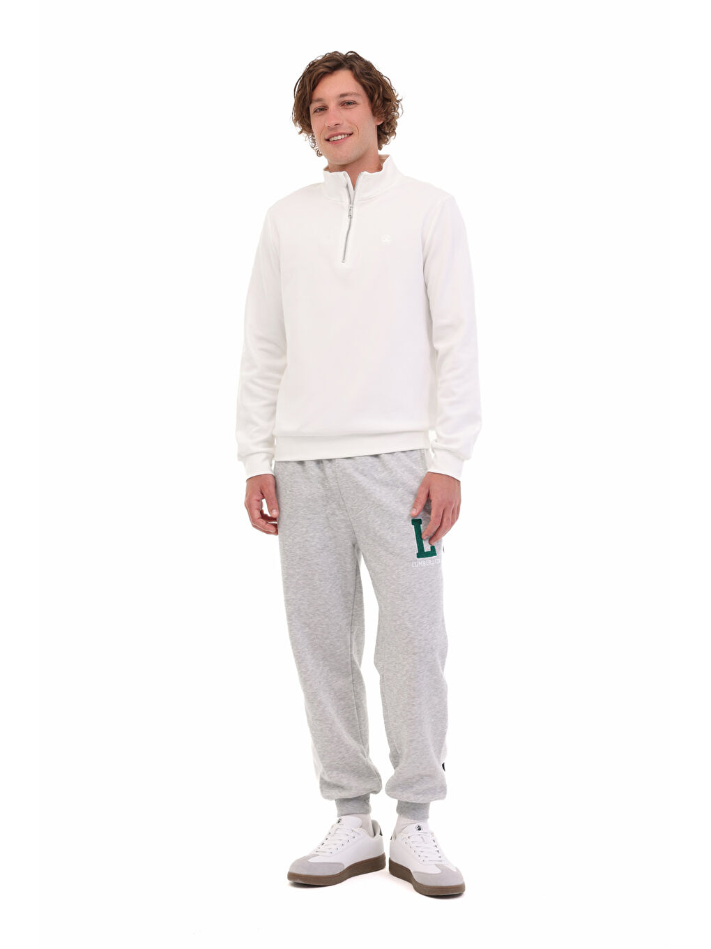 MB BS47 HZIP SW 5PR Ekru Erkek Sweatshirt-2