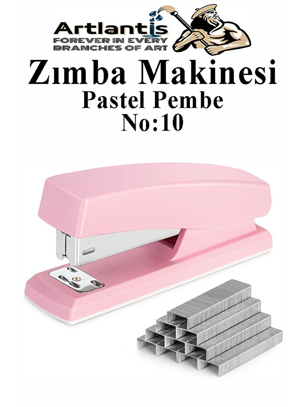 Zımba Makinesi No:10 1 Adet Pastel Renkler Küçük Zımba Makinası Ve Teli 15 20 Sayfa Ofis Büro Okul Ö