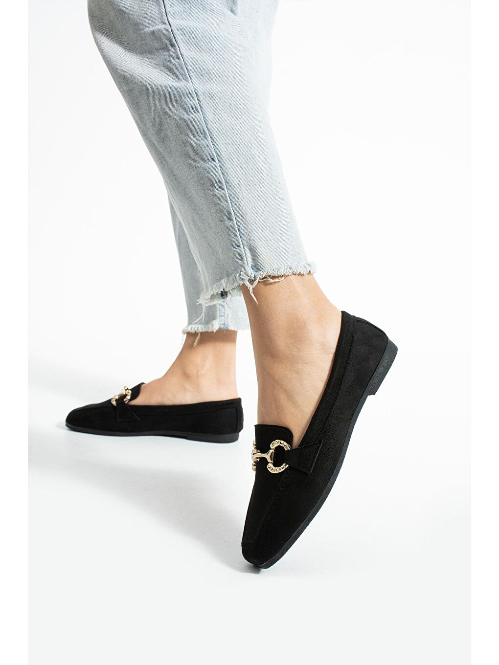 Siyah ALY-164 Kadın Babet Günlük Kadın Ayakkabı-1