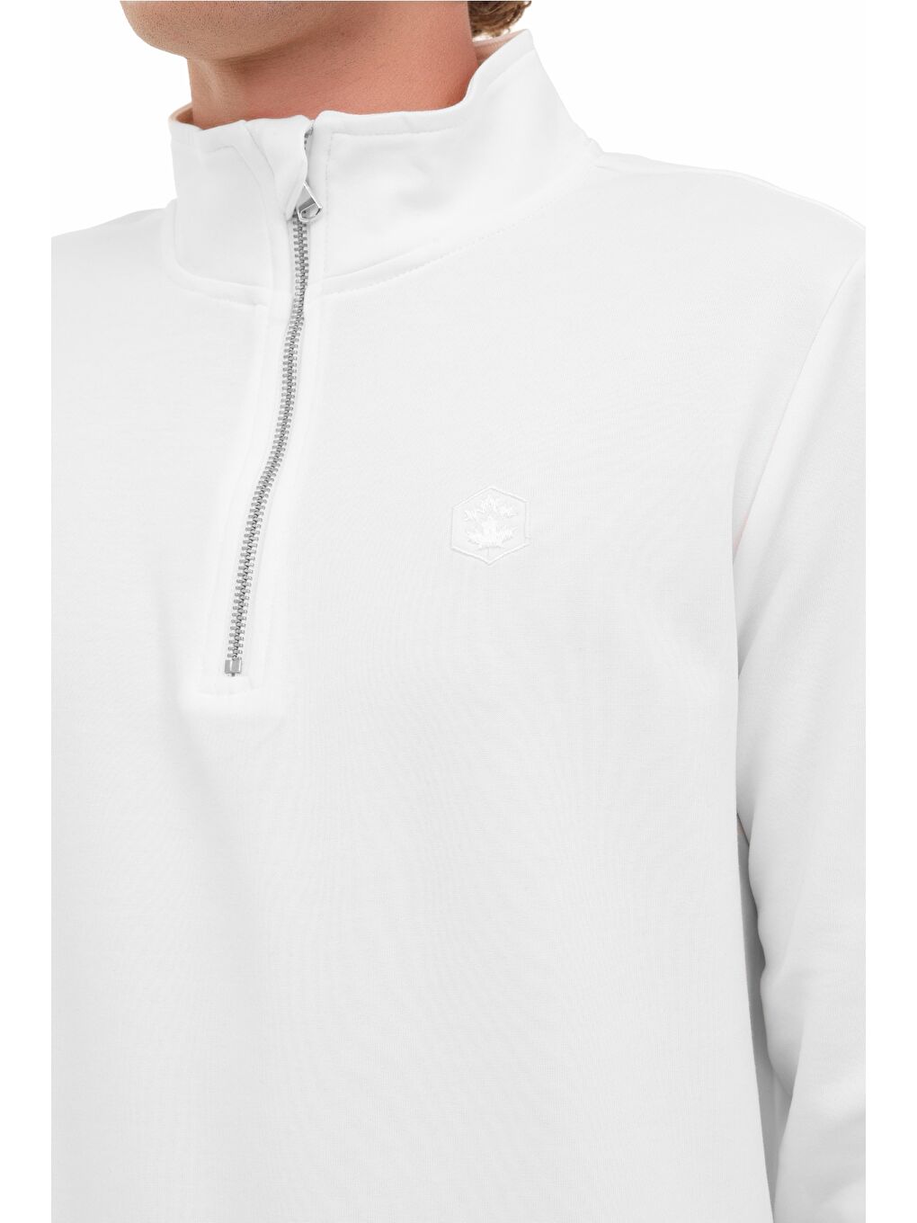 MB BS47 HZIP SW 5PR Ekru Erkek Sweatshirt-3