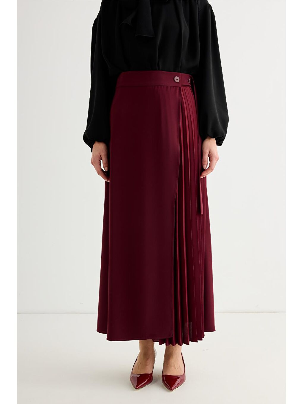 Rita Piliseli Anvelop Etek Bordo-2