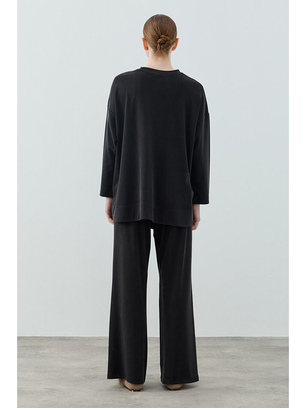 Bambu Comfi Pantolonlu Takım 1805 Siyah-2