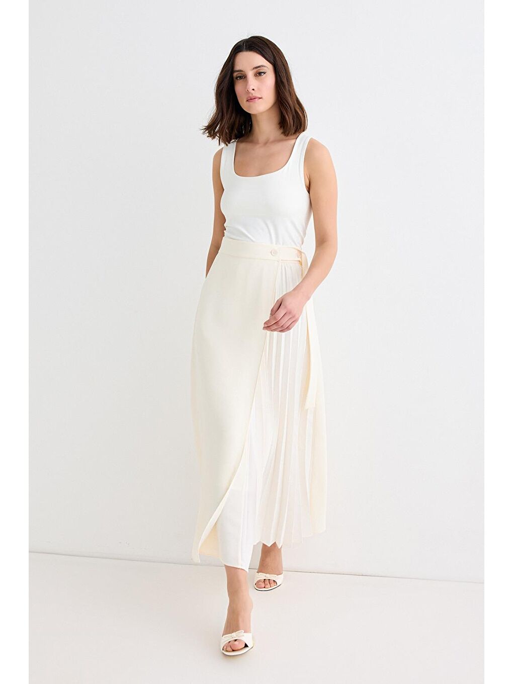 Rita Piliseli Anvelop Etek Ekru-1