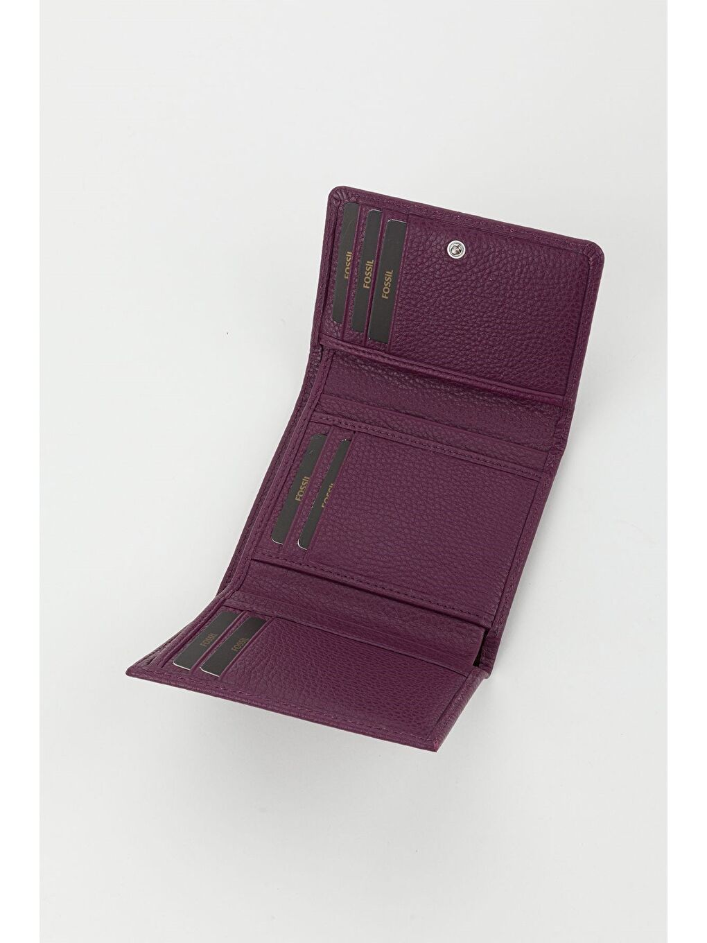 Mürdüm Kutulu Hakiki Deri Buz Mavi Kadın El Portföyü Kartlık Cüzdan-2