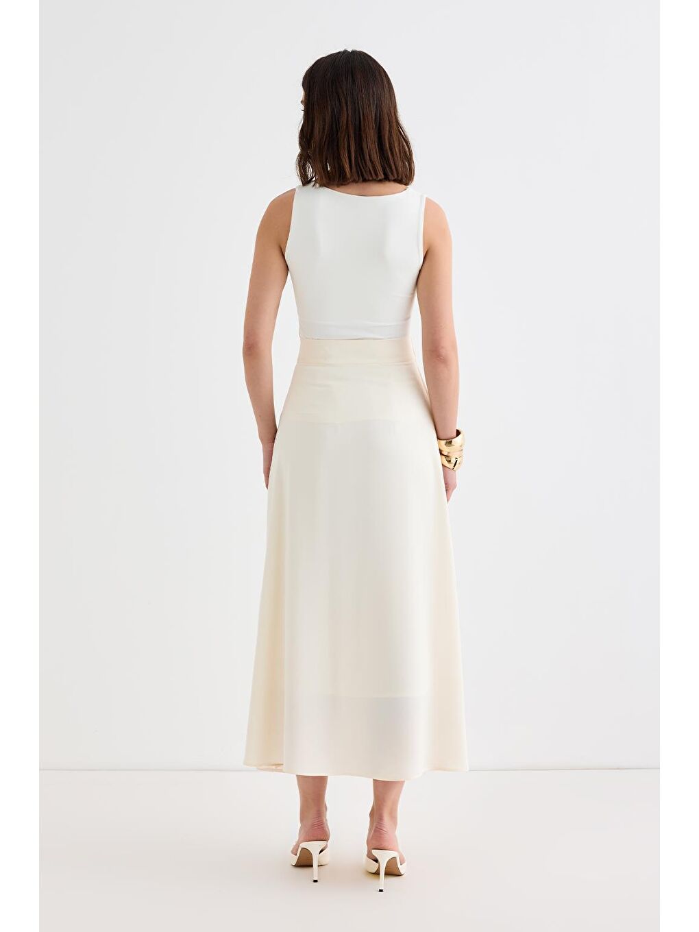 Rita Piliseli Anvelop Etek Ekru-3