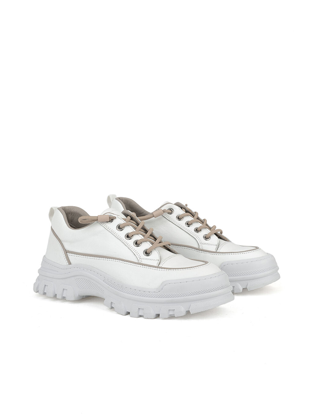 Kadın Hakiki Deri Ayakkabı 153387Z200 Beyaz-1