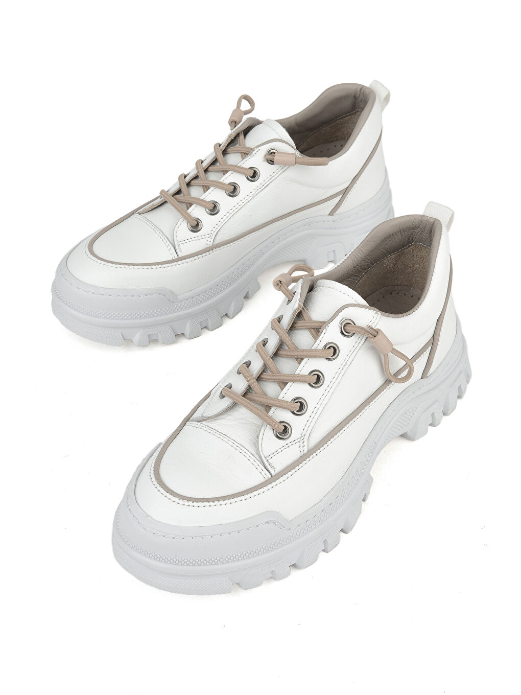 Kadın Hakiki Deri Ayakkabı 153387Z200 Beyaz-4