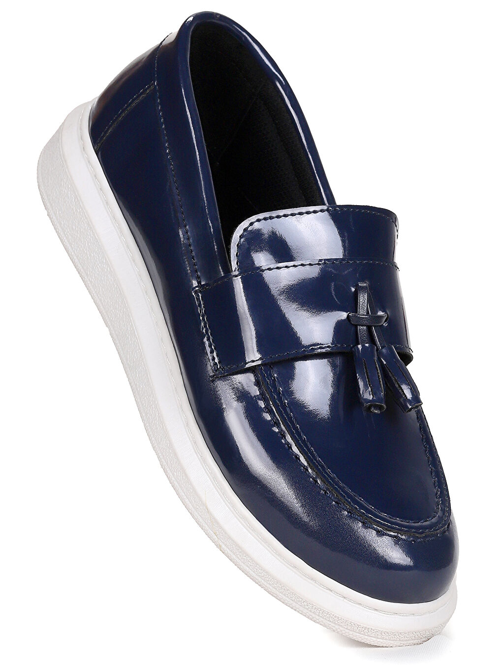 Lacivert Tula Rugan Fiyonklu Erkek Çocuk Sünnet Ayakkabı