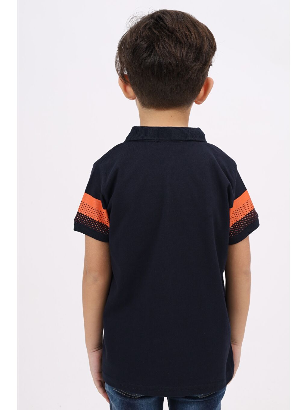 Lacivert Erkek Çocuk Baskılı Tişört-1