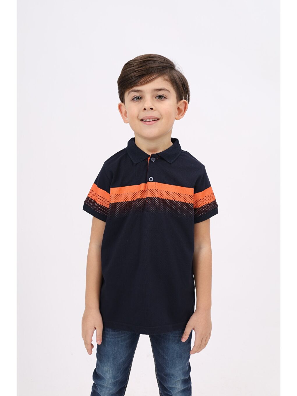 Lacivert Erkek Çocuk Baskılı Tişört-2