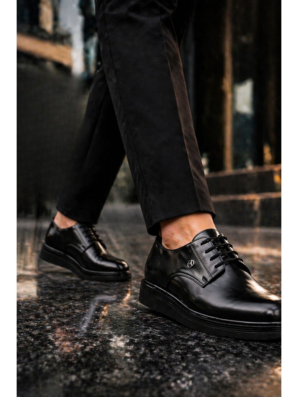 Siyah EDWIN Bağcıklı Rahat Taban Erkek Günlük Klasik Casual Ayakkabı-2