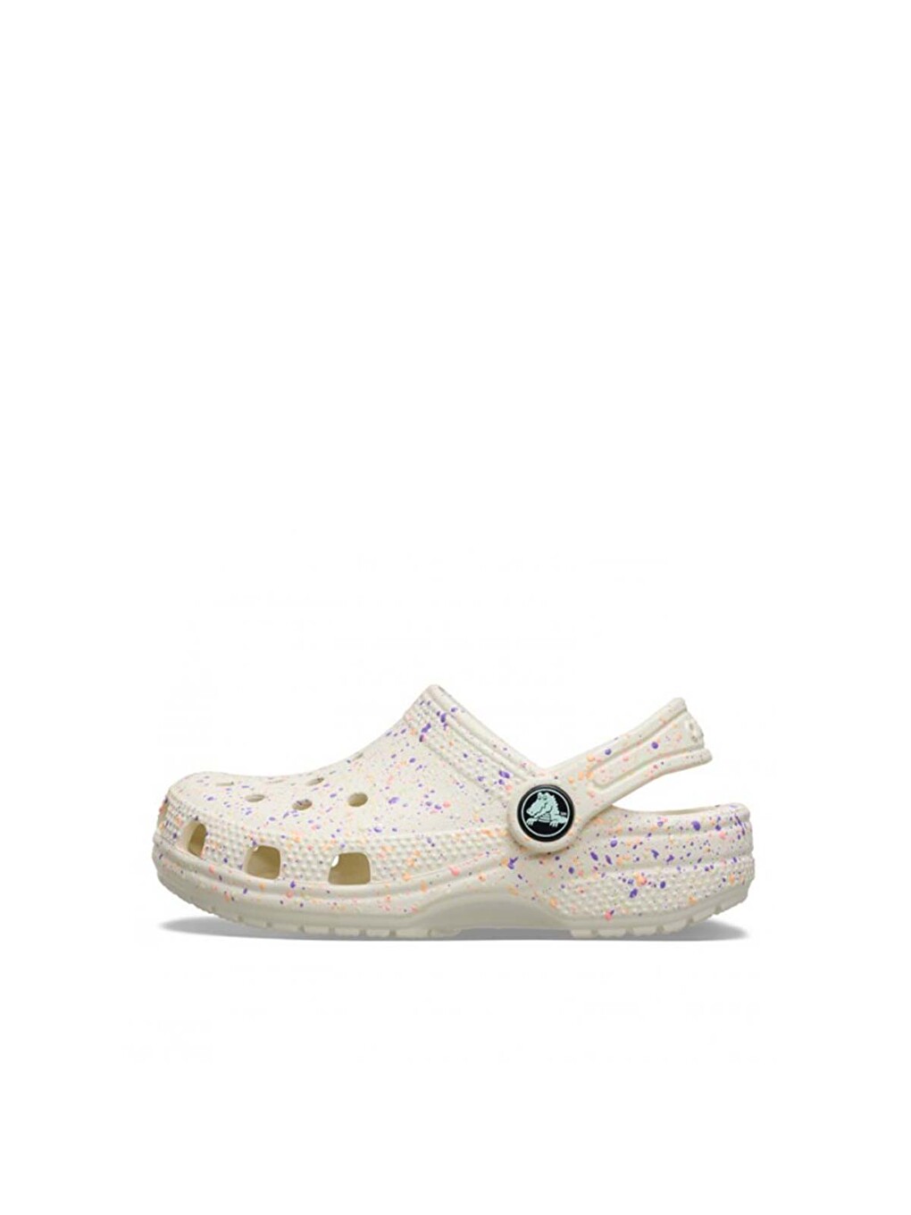Classic Glow Paint Splatter Clog Bebek Bej Terlik-1