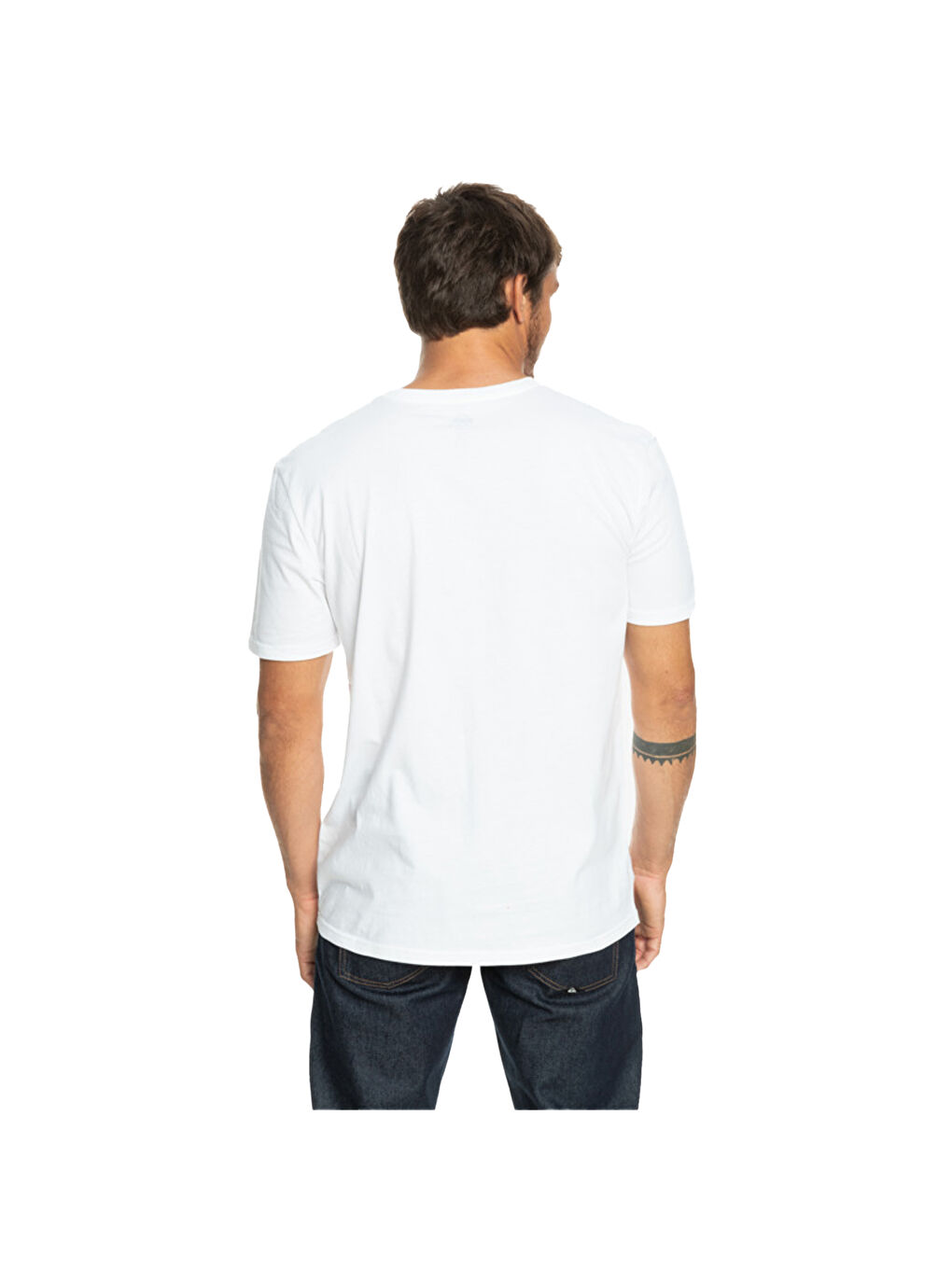 Beyaz Circledline Erkek Renkli Tişört-2
