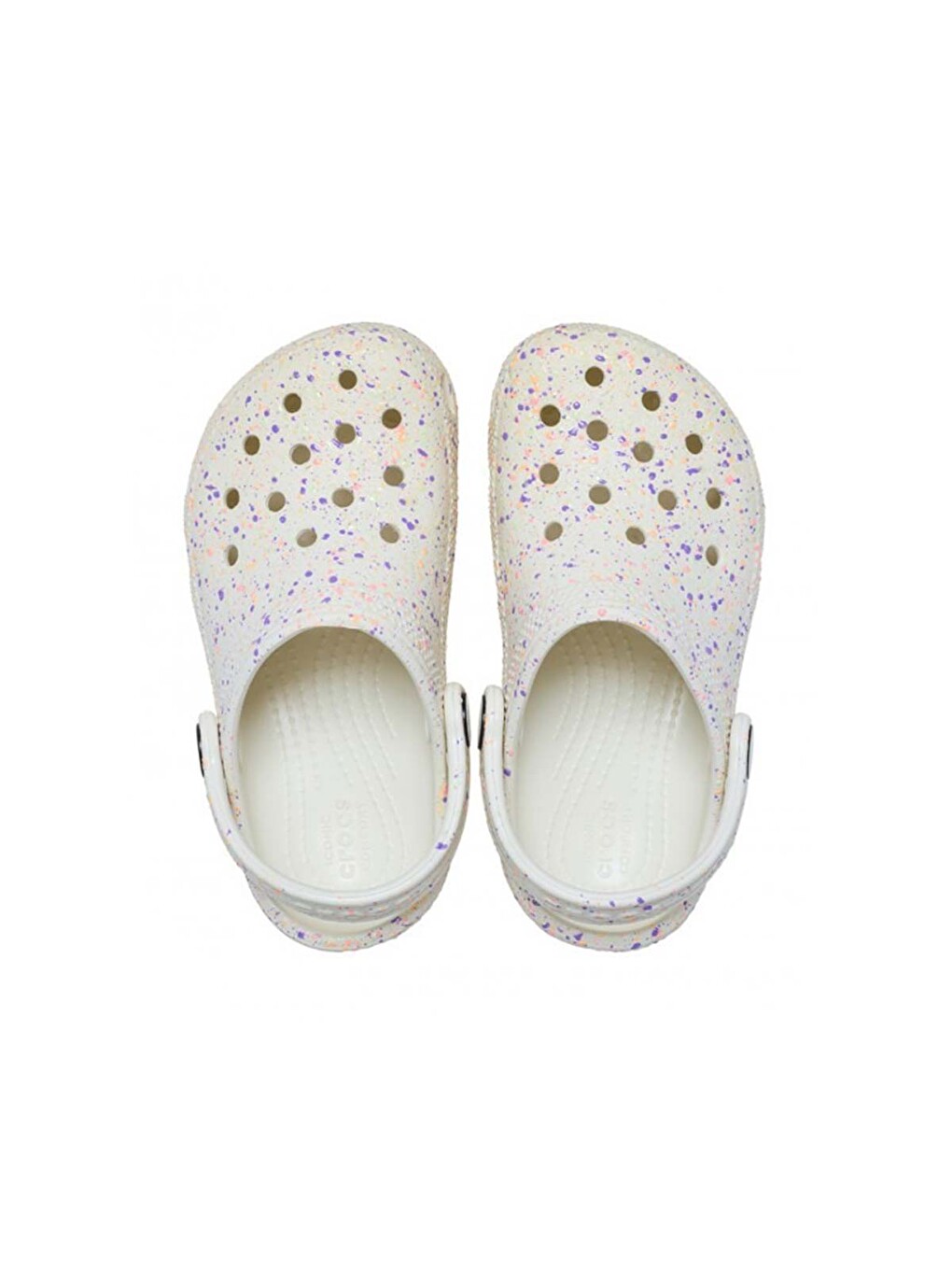 Classic Glow Paint Splatter Clog Bebek Bej Terlik-3