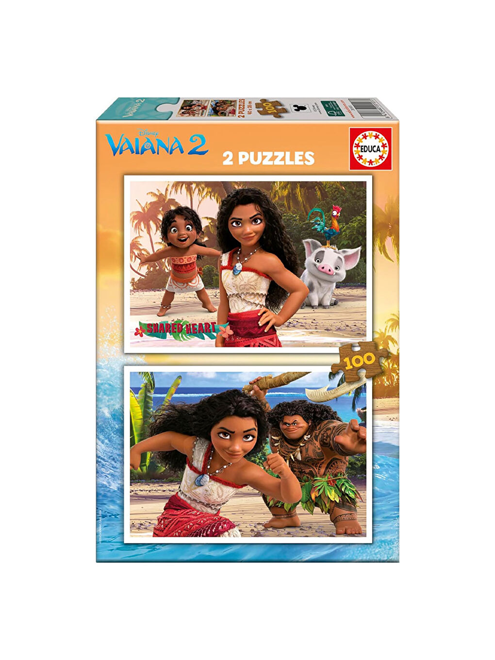 Çocuk Puzzle 2x100 Parça Vaiana 2 20103