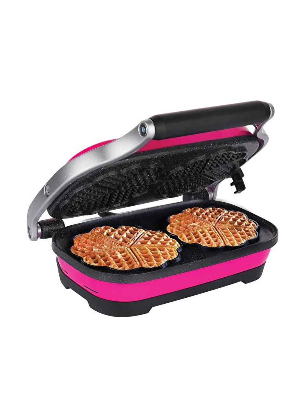 Aksu Pembe Vintage Waffle Makinesi Double Barbie Pembe - 1